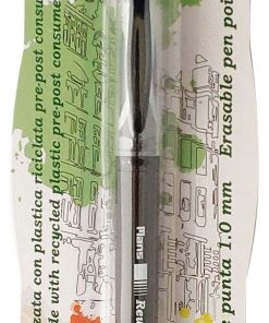 PENNA IN BAMBOO C/CLIP E PUNTA IN PL RICICLATA  VIOLA  REFIL BLU