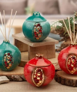 CAPODIMONTE MELOGRANO A SCELTA CANDELA PROFUMATORE “ORO BIANCO”