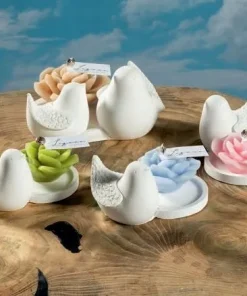 CANDELA LOVERS “LAGUNA VENEZIA” COLOMBINE CON ROSA A SCELTA: Basilico e Cola, Zagara e Gelsomino, Cotone e Sandalo, Muschio e Rosa