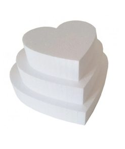 Base in polistirolo a forma di cuore diametro 35 cm x H 10CM
