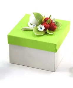 Bomboniere a scelta tra:Profumatore, Piantina, Portacandela porcellana CILIEGIA  con candela e astuccio coordinato