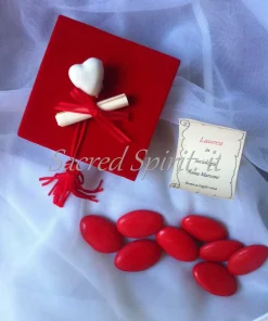 Bomboniere Scatolina portaconfetti Tocco Laurea Cuore e Pergamena