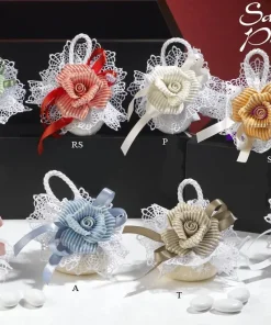 Bomboniere SAPONE profumato con ROSA in porcellana colore a scelta: AVION, PANNA, ROSA ANTICO, ROSSO, CIPRIA, VERDE, TORTORA