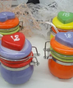 Bomboniere Barattolino ermetico Diciottesimo porta confetti completo