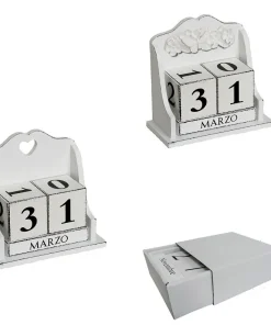 Calendario in Legno “Renoir” modello a scelta: Cuore o Fiori/Farfalla