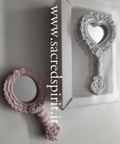 Bomboniere Specchietto glitter modello a scelta: OVALE o CUORE