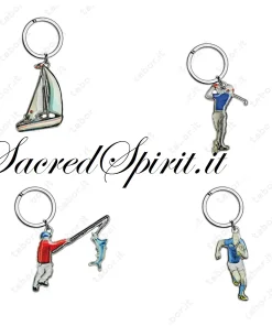 Bomboniere Tabor: CIONDOLO O PORTACHIAVI SPORT a scelta: VELA, PESCA, GOLF, RUGBY,
